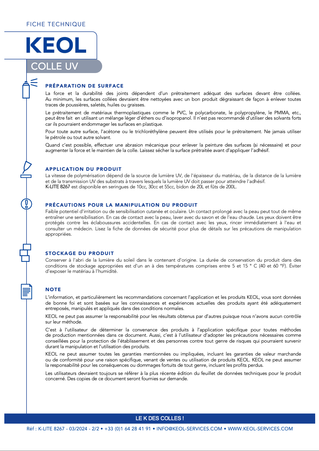KEOL UV K-LITE 8267 EPOXY - COUV0086
