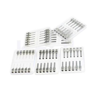 Short stainless steel needle for dispensing and dosing glue - 12 pieces