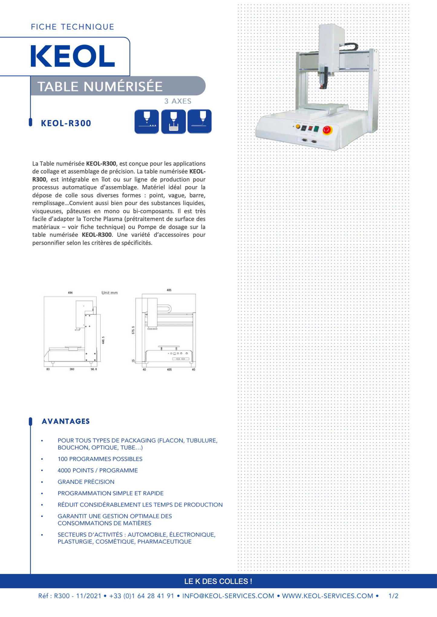 R300 dosing robot (300x300mm)