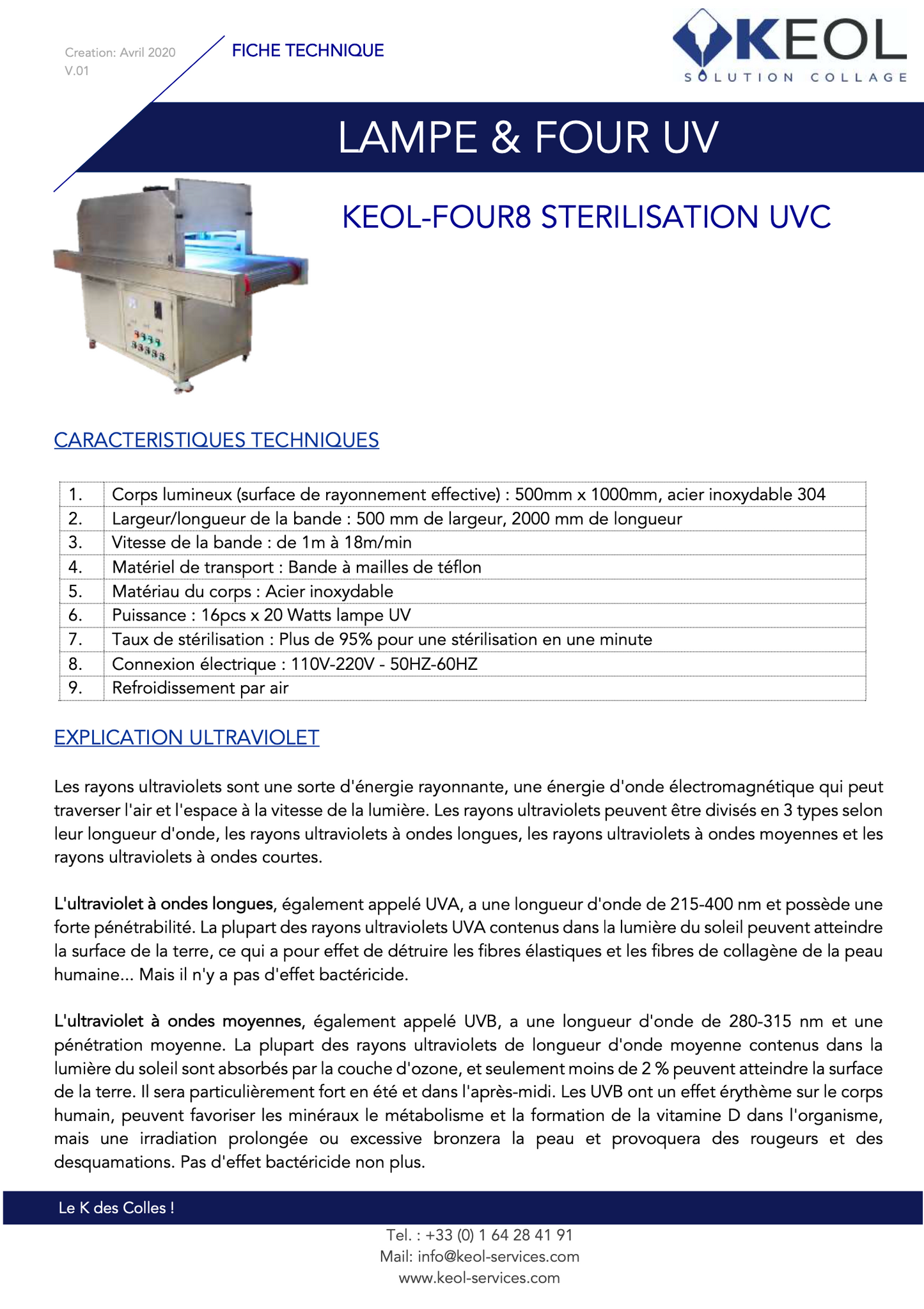 KEOL-FOUR STERILISATON UVC