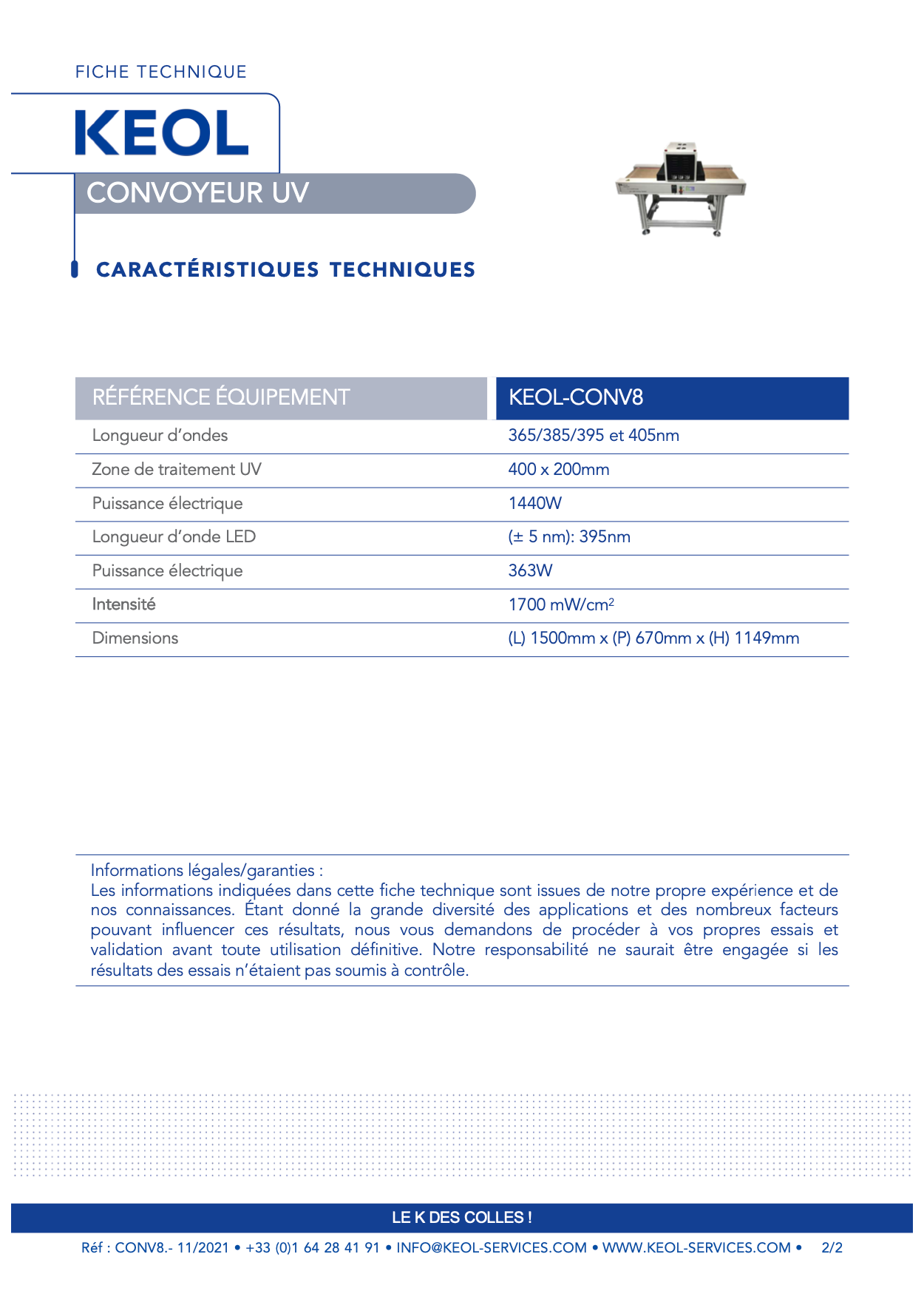 Benutzerdefinierte KEOL-CONV8