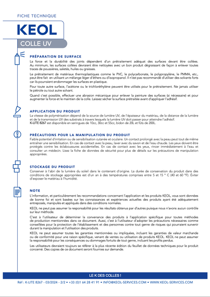 KEOL UV K-LITE 8267 EPOXY