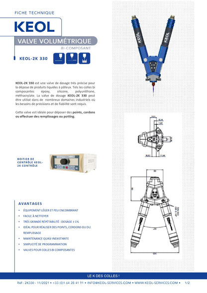 Two-component volumetric valve