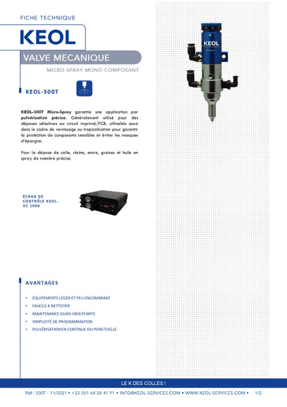 Valve standard - KEOL-500T micro spray